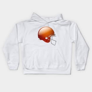 Original Football Helmet In Orange Color Kids Hoodie